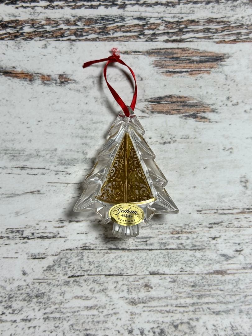 gorham クリスマスツリー クリスタルガラス ゴールド　ドイツ製