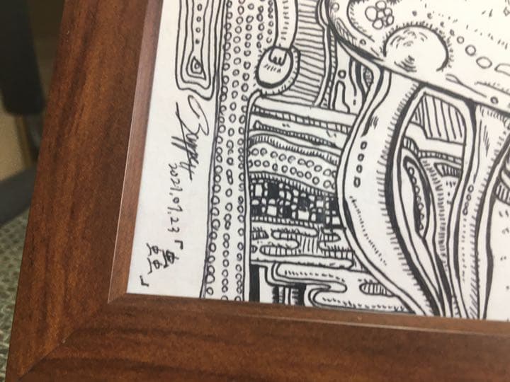 ボールペン画『蟲』【価格応談】