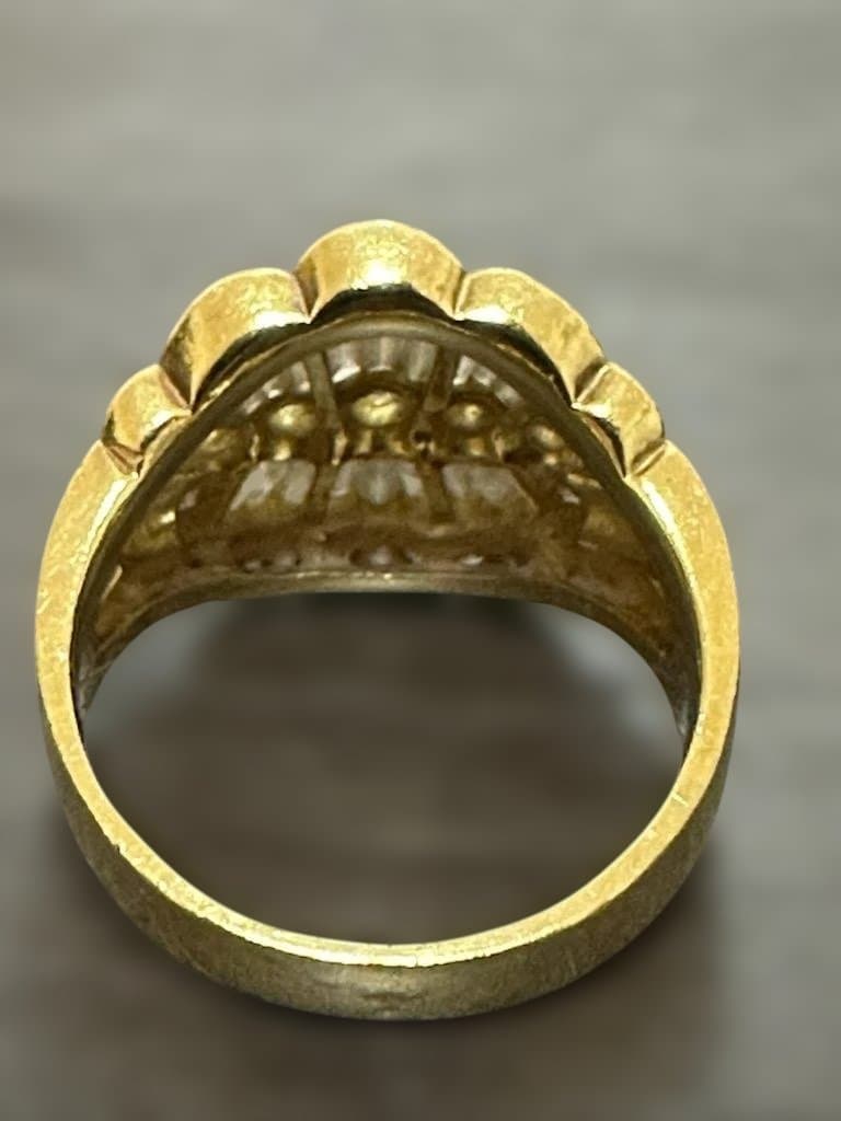 【1月限定特価】K18ダイヤリングミラーカット1.72ct