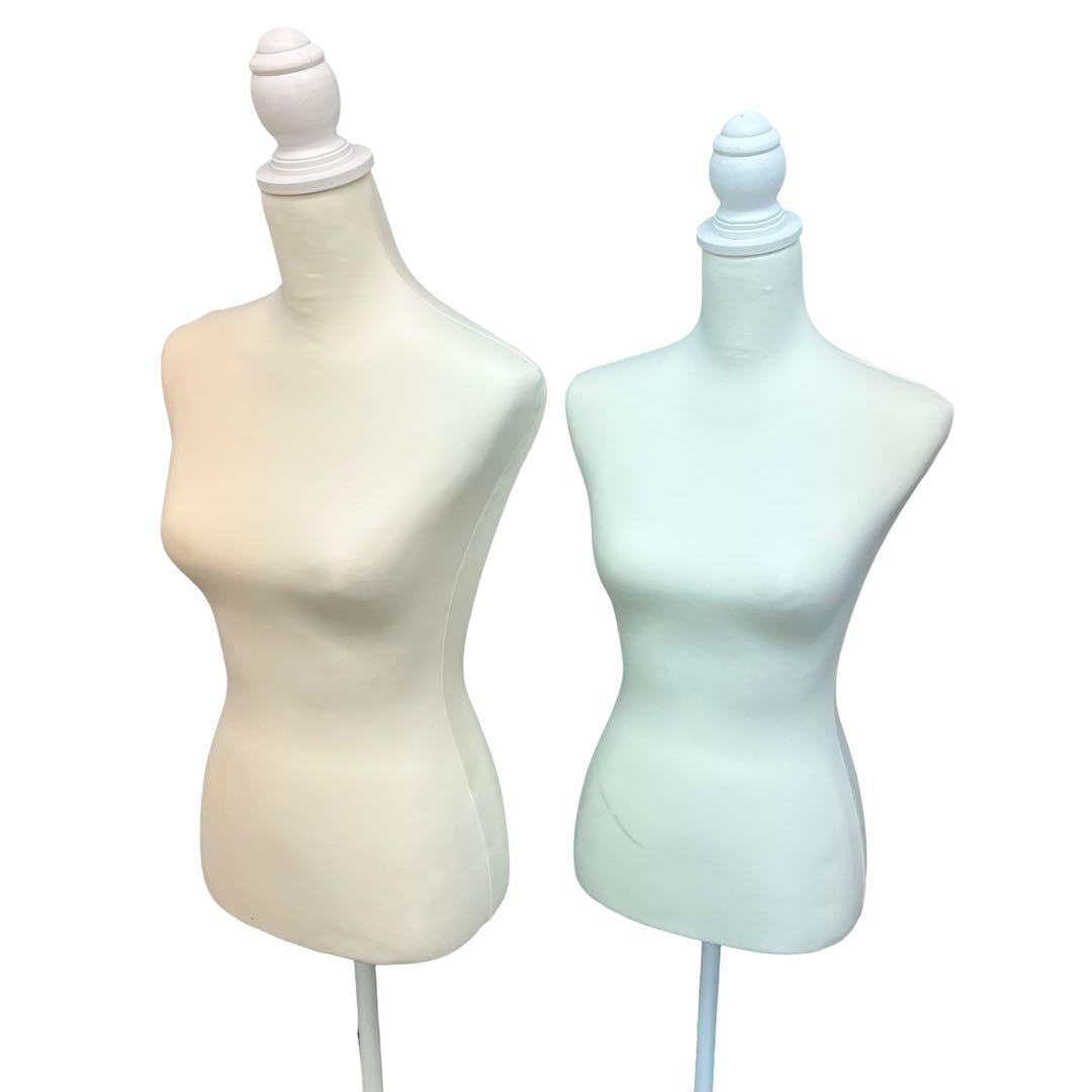 【2体セット】レディース トルソー 布 木製 猫脚 婦人用 女性用