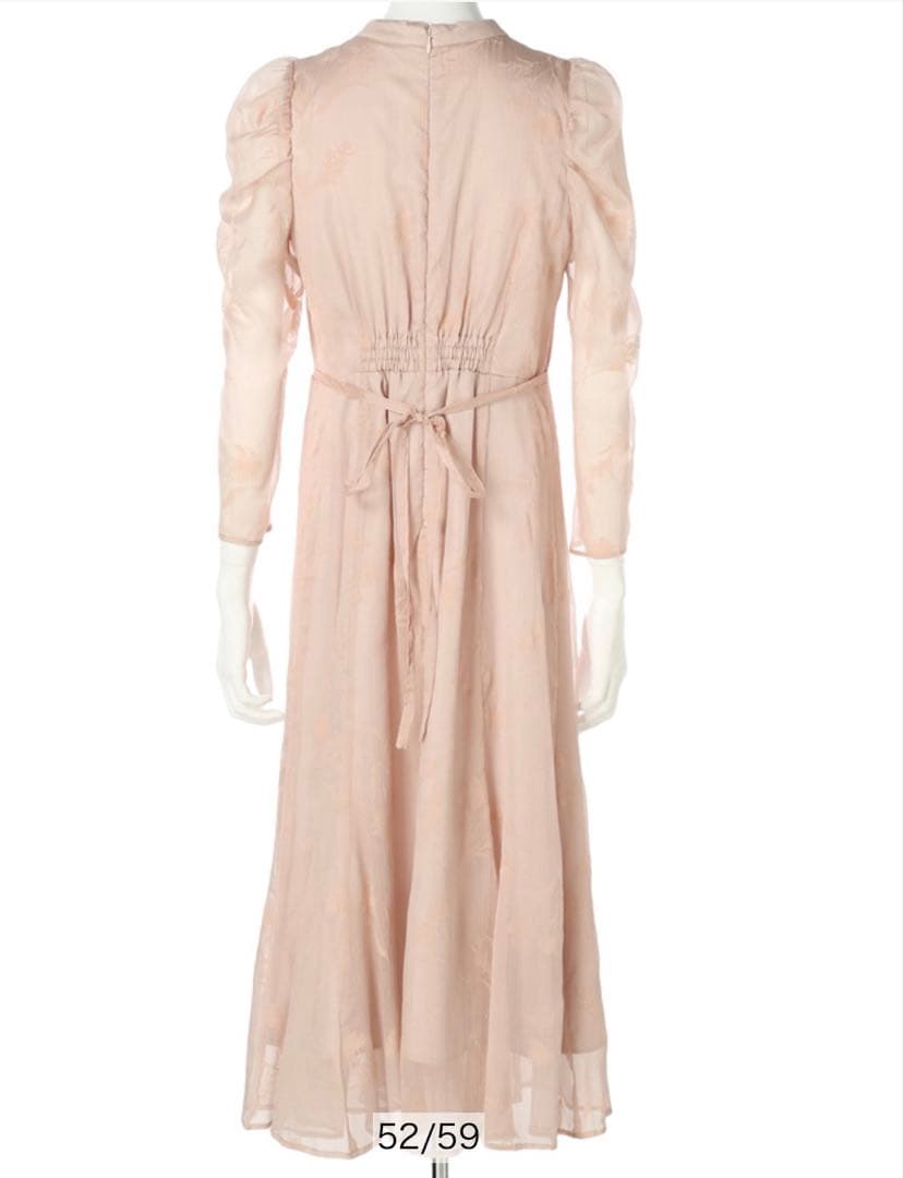 JUSGLITTY フロッキープリントワンピース