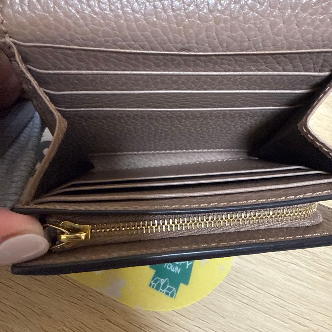 GUCCI グッチ マーモント GG柄 2つ折り 財布 ピンクベージュ