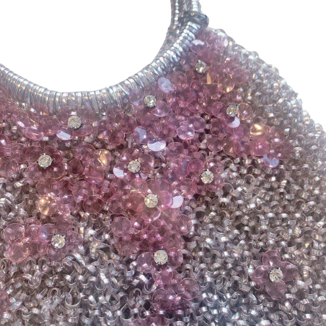 ［極美品］ANTEPRIMA アンテプリマ ワイヤーバッグ　ピンク　フラワー