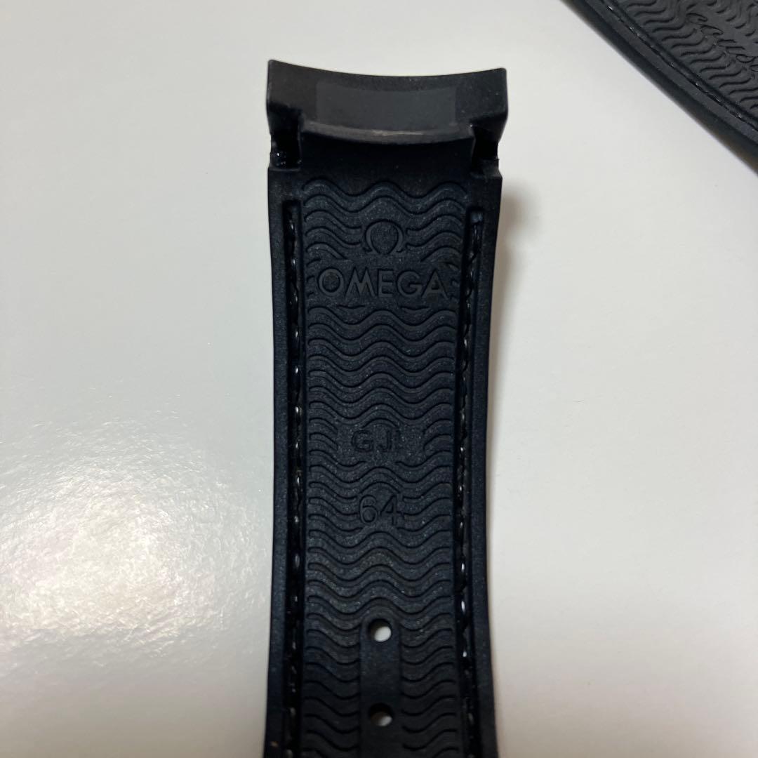 OMEGA ブラック ラバーベルト バックル 20mm オメガ