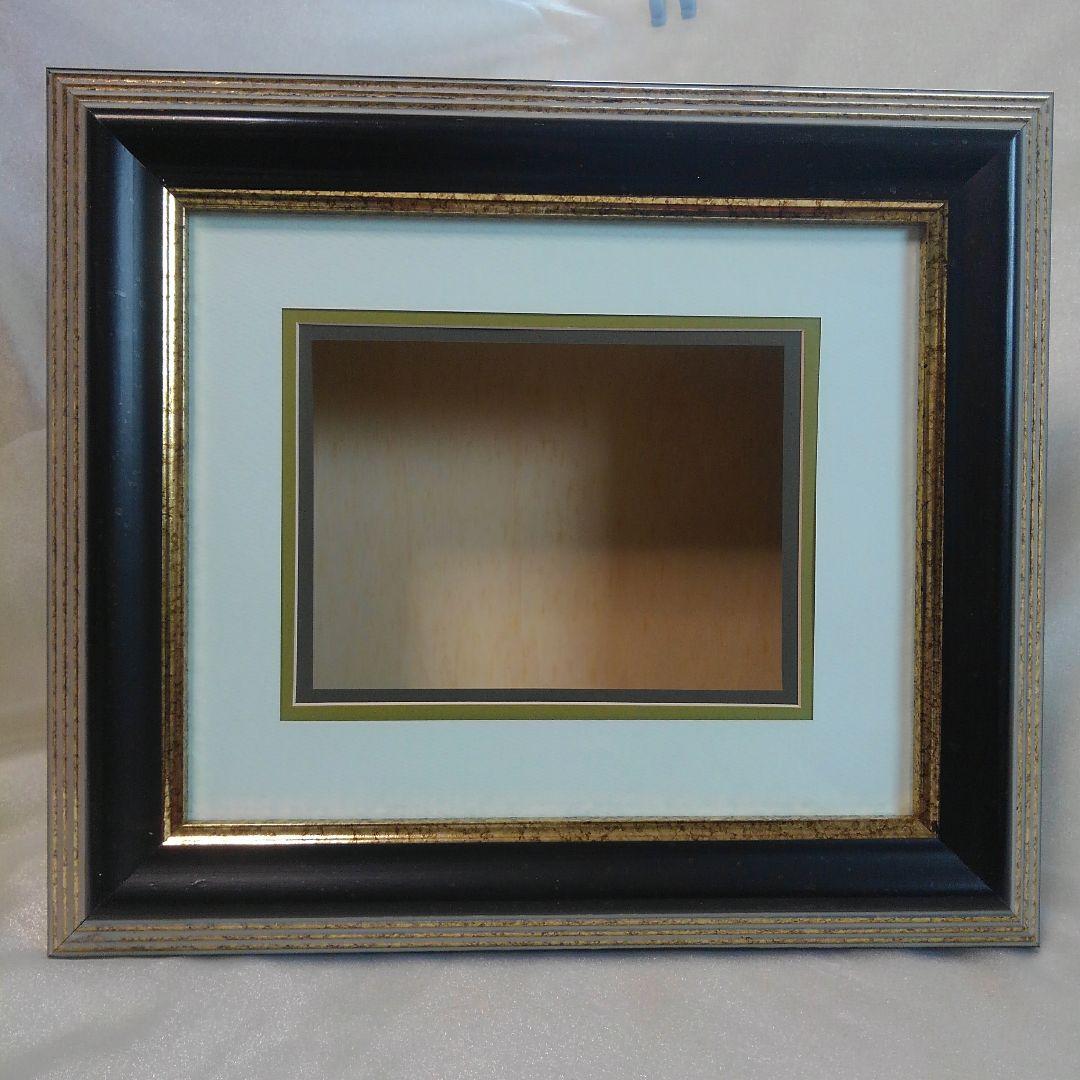 特価　3AP用　超厚額　黒　 水色のマット　No.60247　シャドーボックス