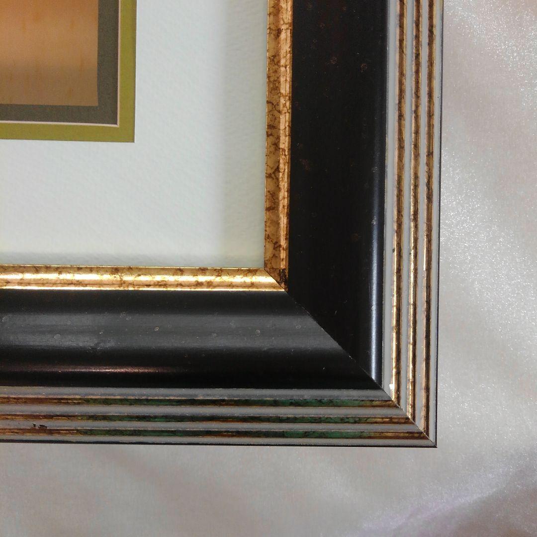 特価　3AP用　超厚額　黒　 水色のマット　No.60247　シャドーボックス