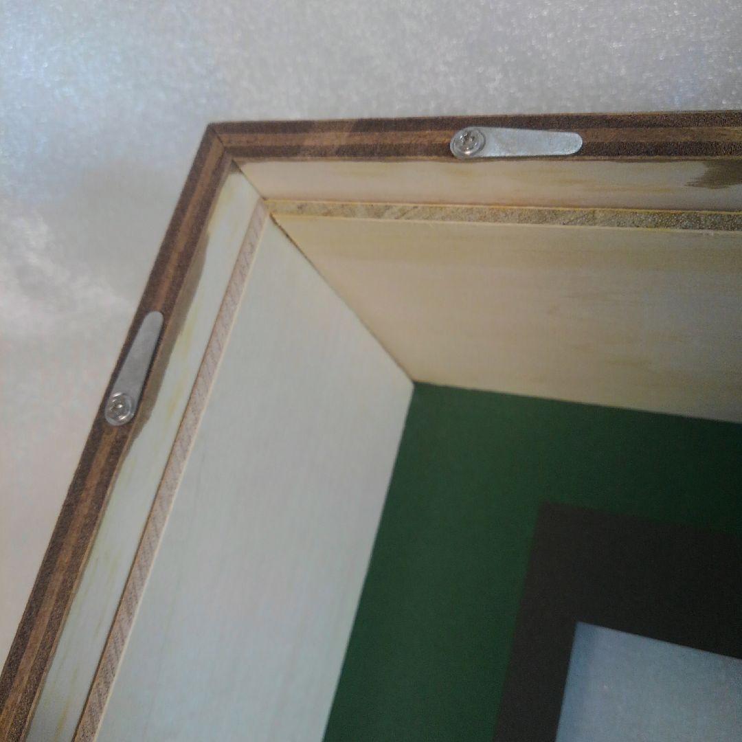 特価　3AP用　超厚額　黒　 水色のマット　No.60247　シャドーボックス