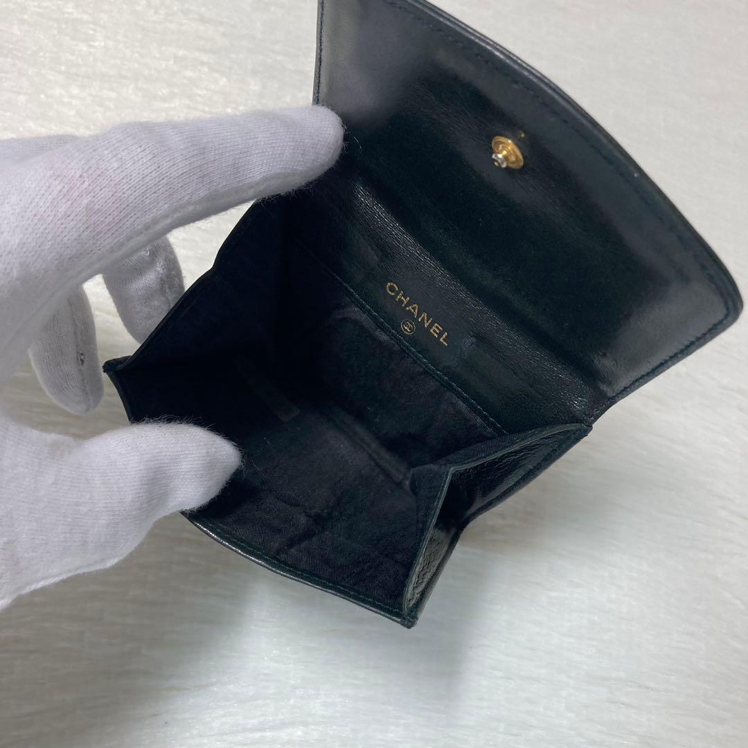 早い者勝ち希少　CHANEL シャネル　黒系　小銭入れ　ケース　ギャラ　箱