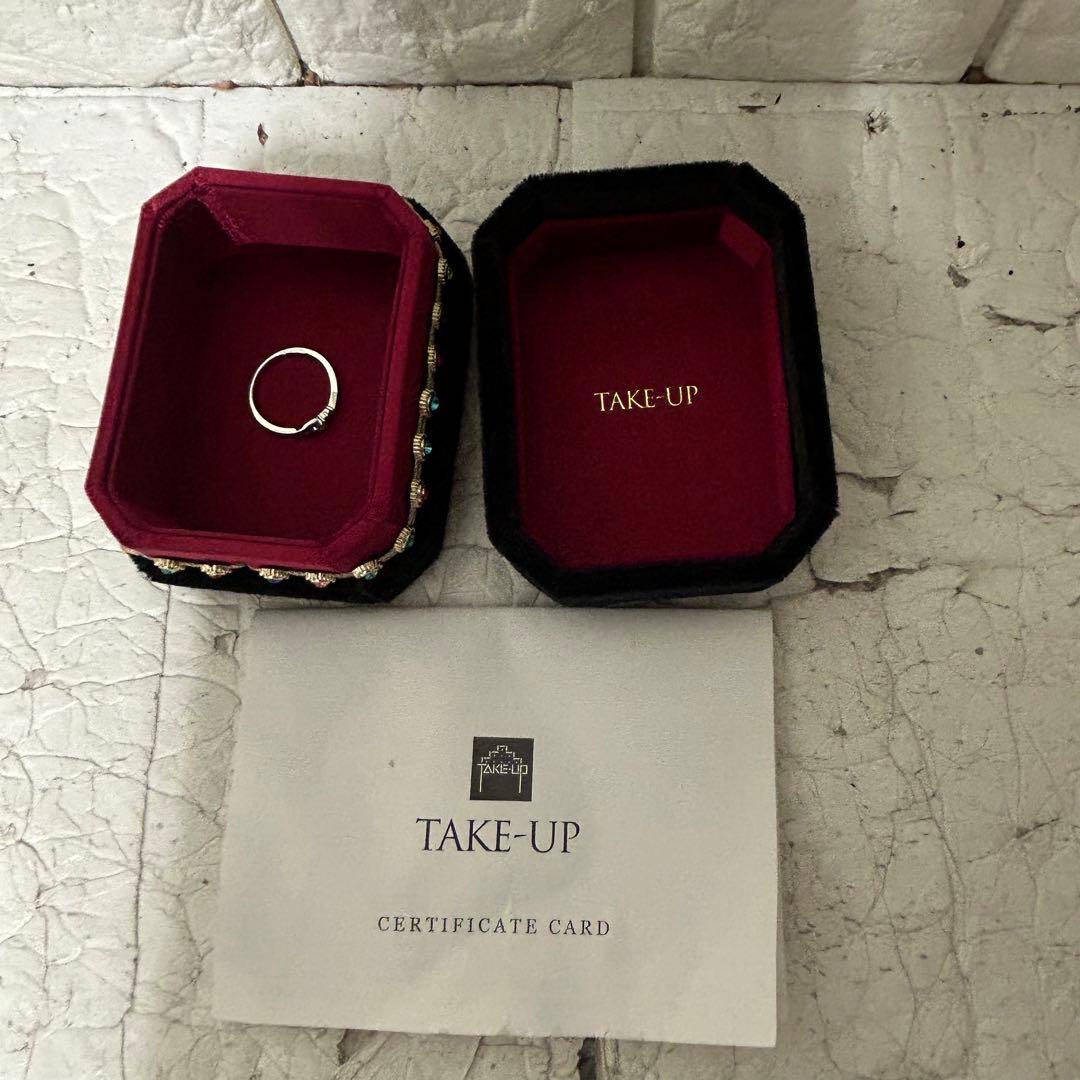 TAKE UP 7号　ダイヤモンドリング　アイスブルーダイヤモンドリング