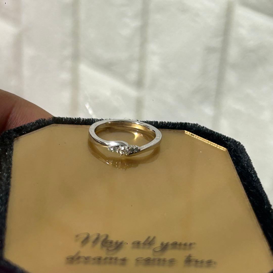 TAKE UP 7号　ダイヤモンドリング　アイスブルーダイヤモンドリング