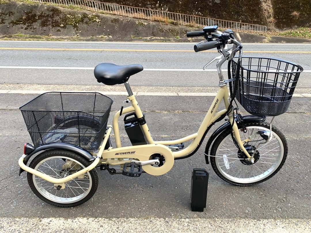 動作確認済 送料無料 電動三輪自転車5.8Ah 8.5Ah 2個付 20-16