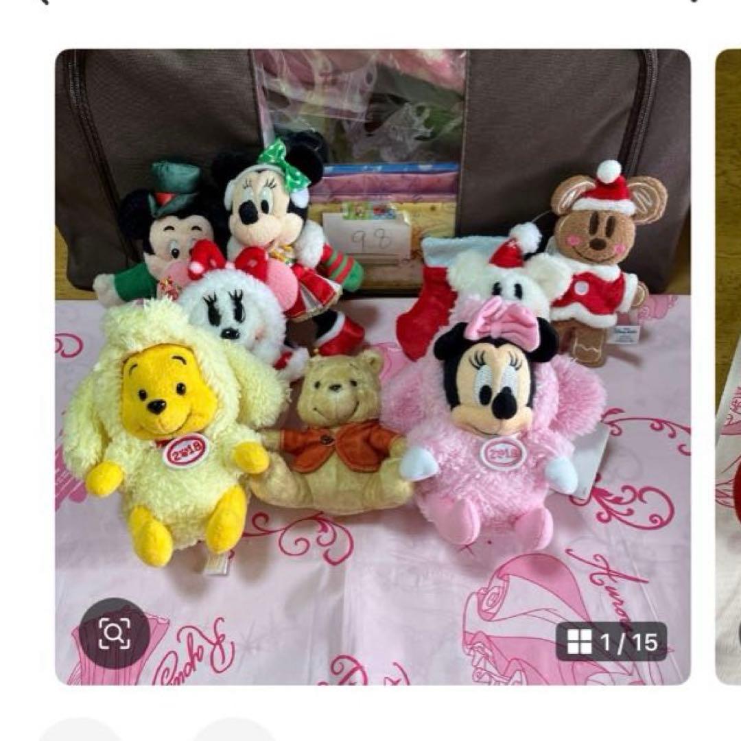 ディズニーリゾート　クリスマスぬいぐるみバッジ他セット〜BOX98