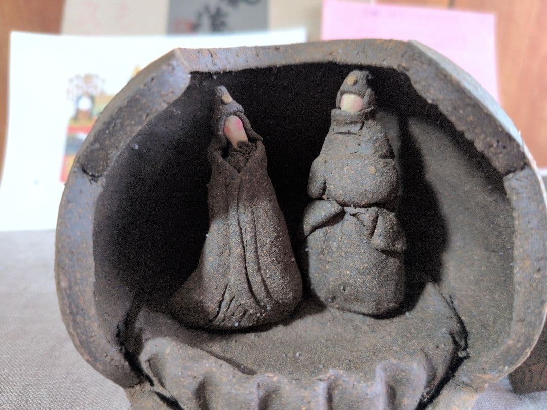 雛人形 陶器製 ひな祭り・陶芸・作家☆焼きもの・雛飾り