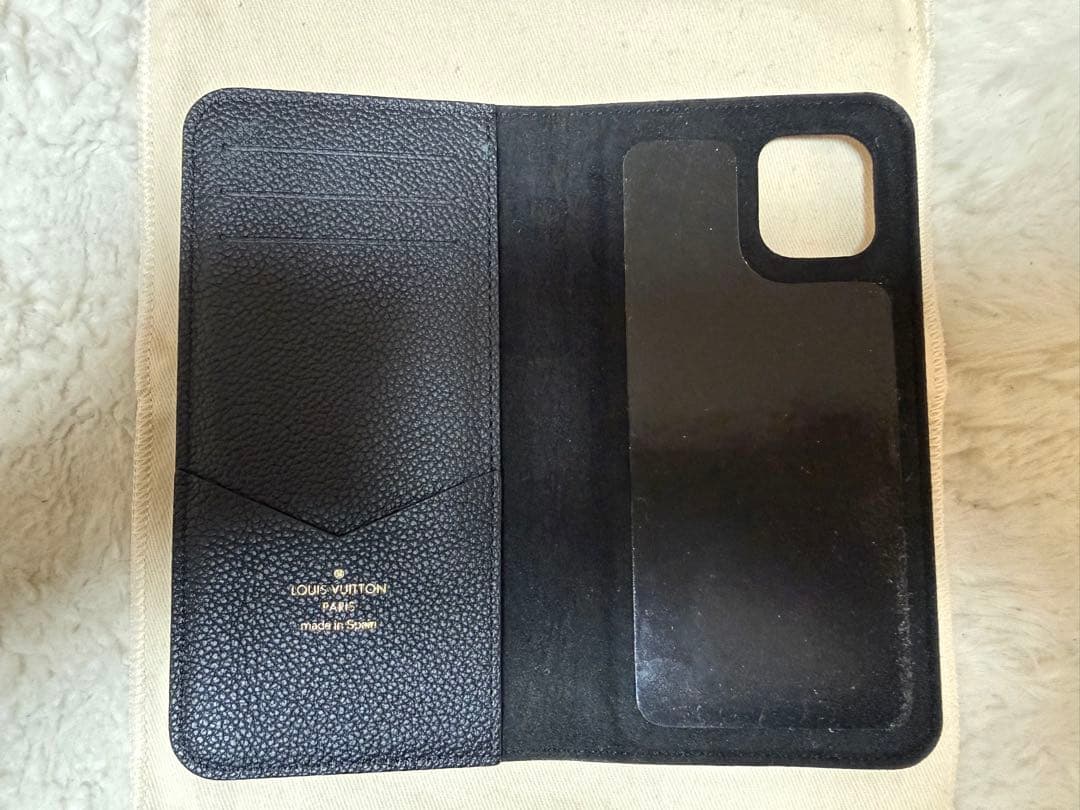 LOUIS VUITTON 手帳型iPhoneケース ブラック