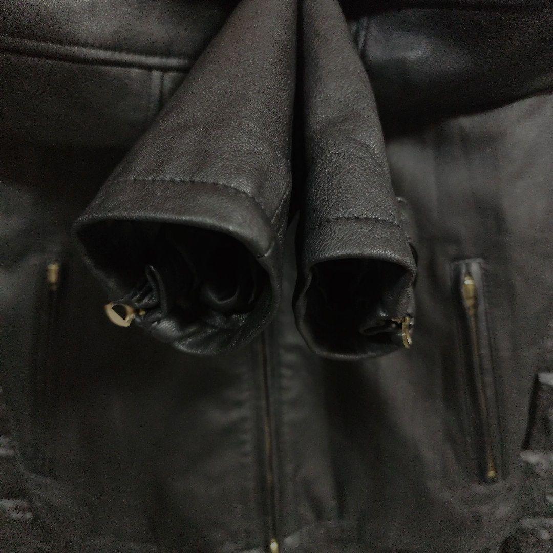 超美品　R.NEWBOLD　黒ゴートレザー（山羊革）シングルライダースジャケット