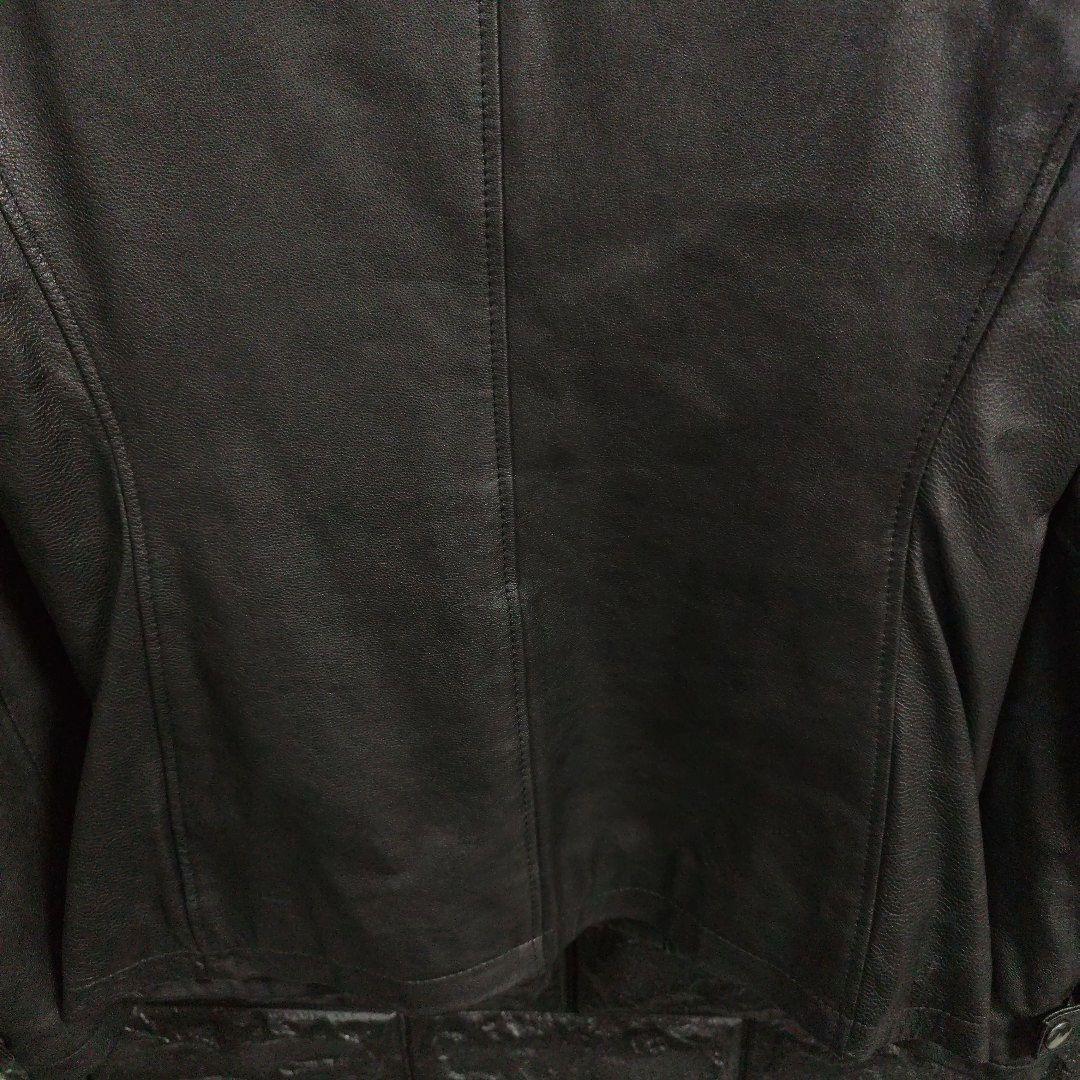 超美品　R.NEWBOLD　黒ゴートレザー（山羊革）シングルライダースジャケット