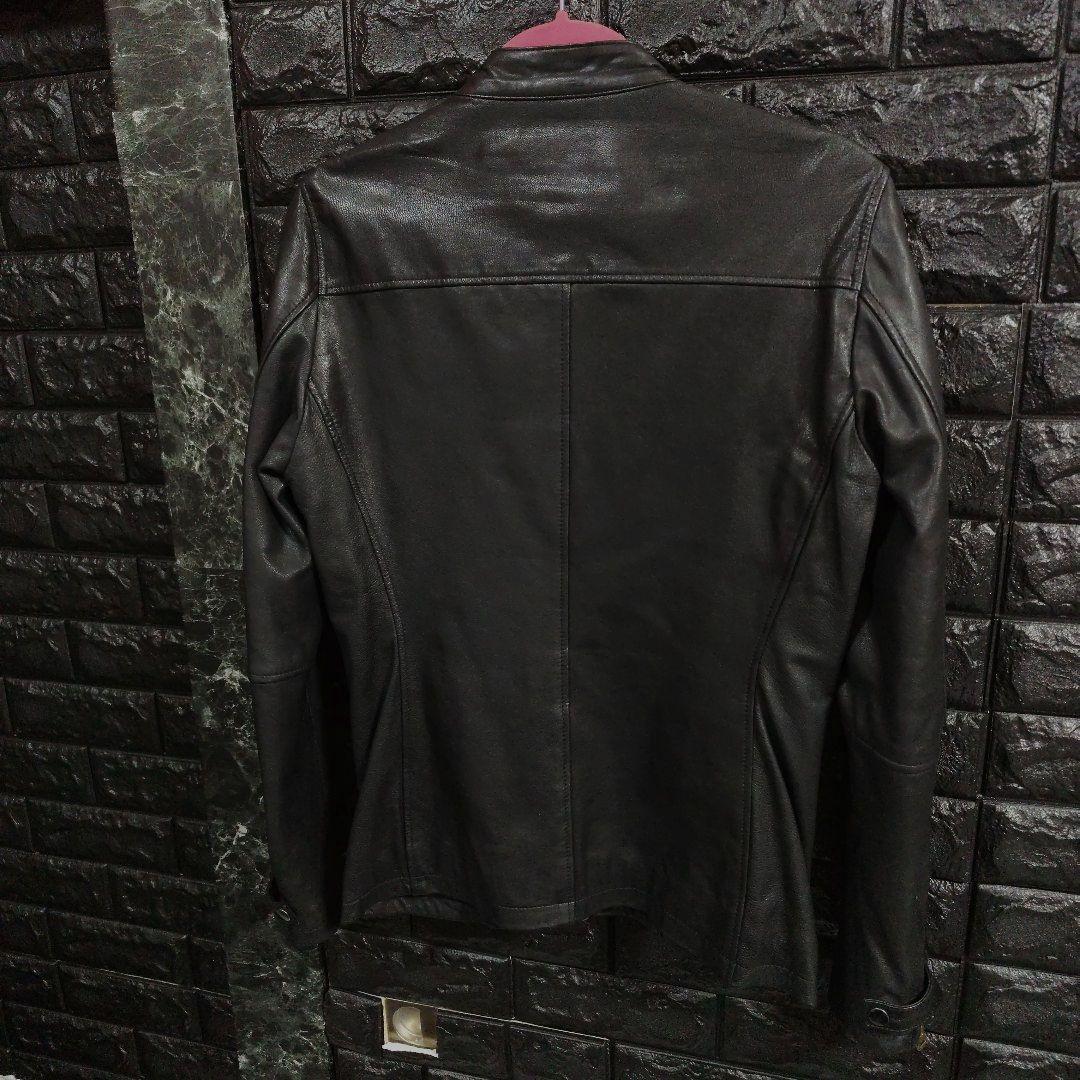 超美品　R.NEWBOLD　黒ゴートレザー（山羊革）シングルライダースジャケット