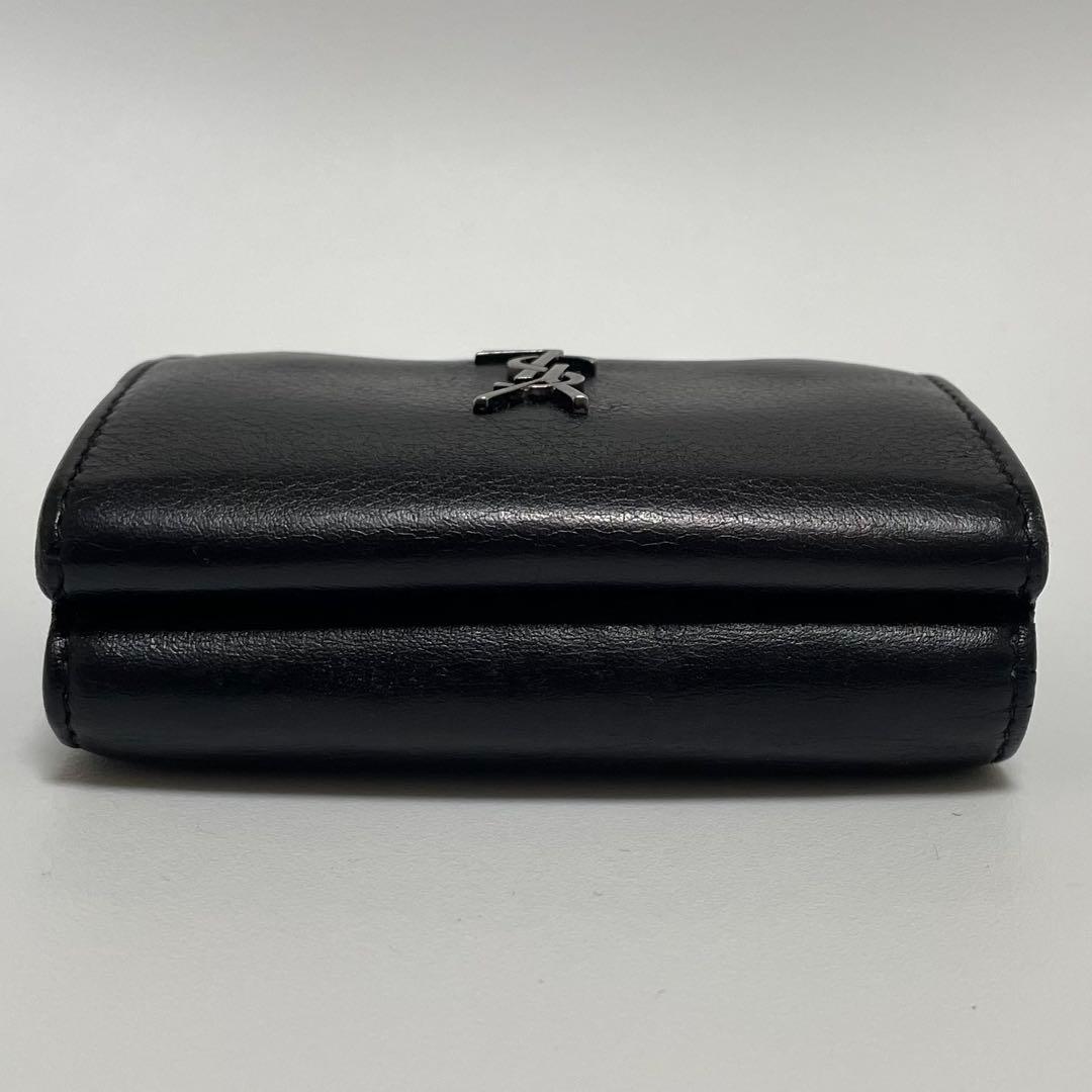 SAINT LAURENTブラック YSL財布 ミニ財布 三つ折り財布 美品