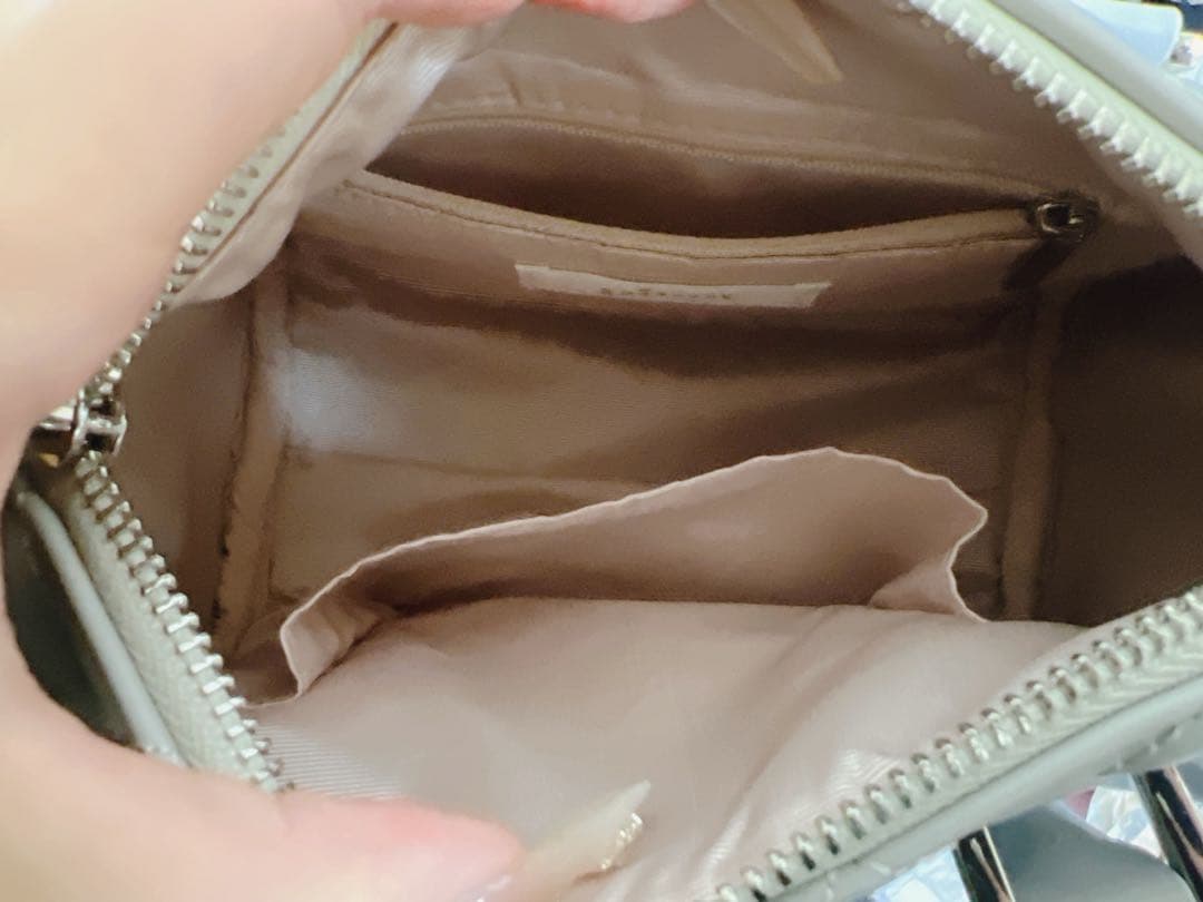 pium ハートポーチ付きキルティングボストンバッグ