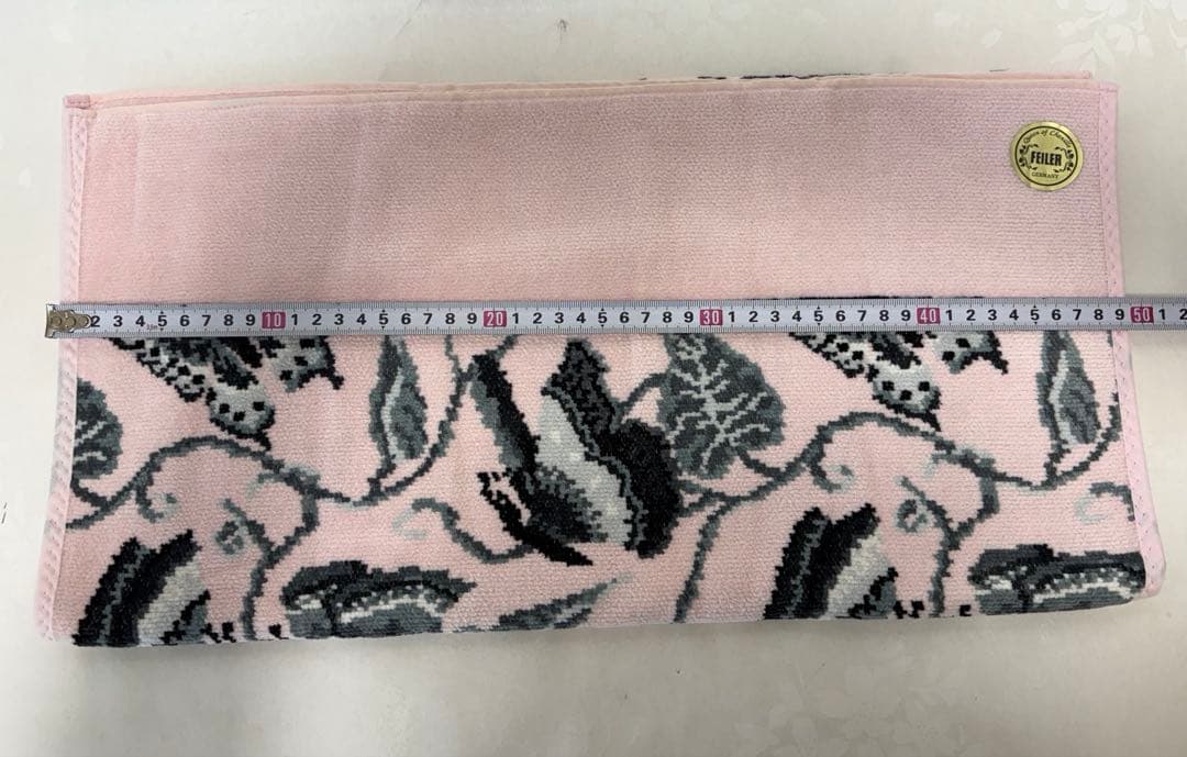 【新品】フェイラー蝶々ボタニカル柄 ピンクブランケット　大判バスタオル