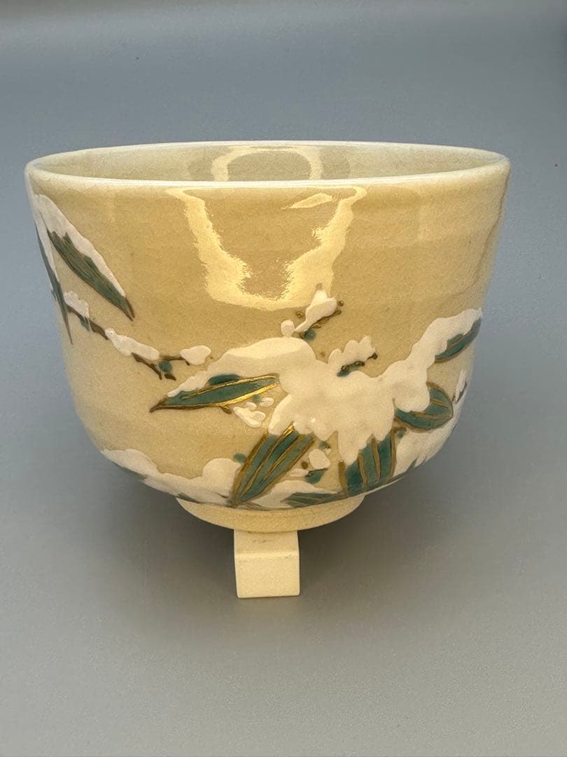 茶道具　茶碗　永楽善五郎　雪笹