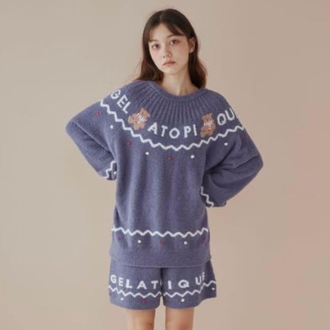 ジェラートピケ ジェラピケ ホリデー ノルディックプルオーバー&ショートパンツ