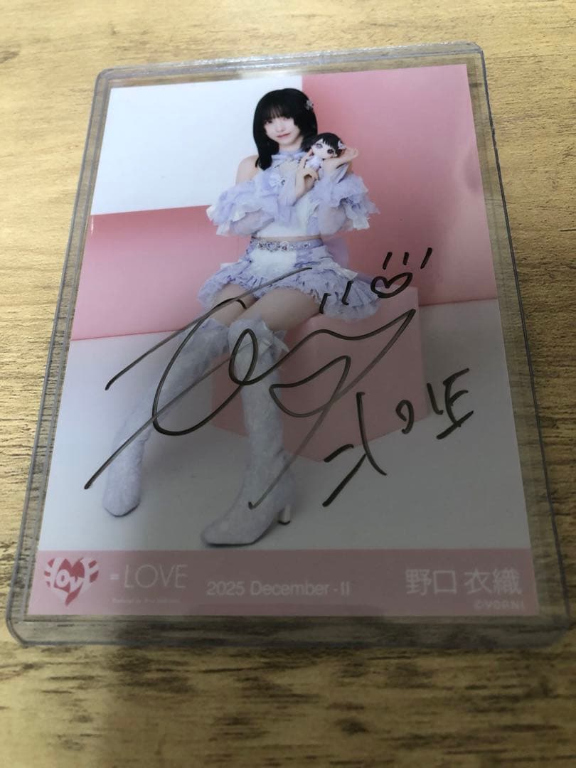 み*ち様 イコラブ　野口衣織 生写真 モーリーファンタジーコラボ③ 直筆 ヒキ