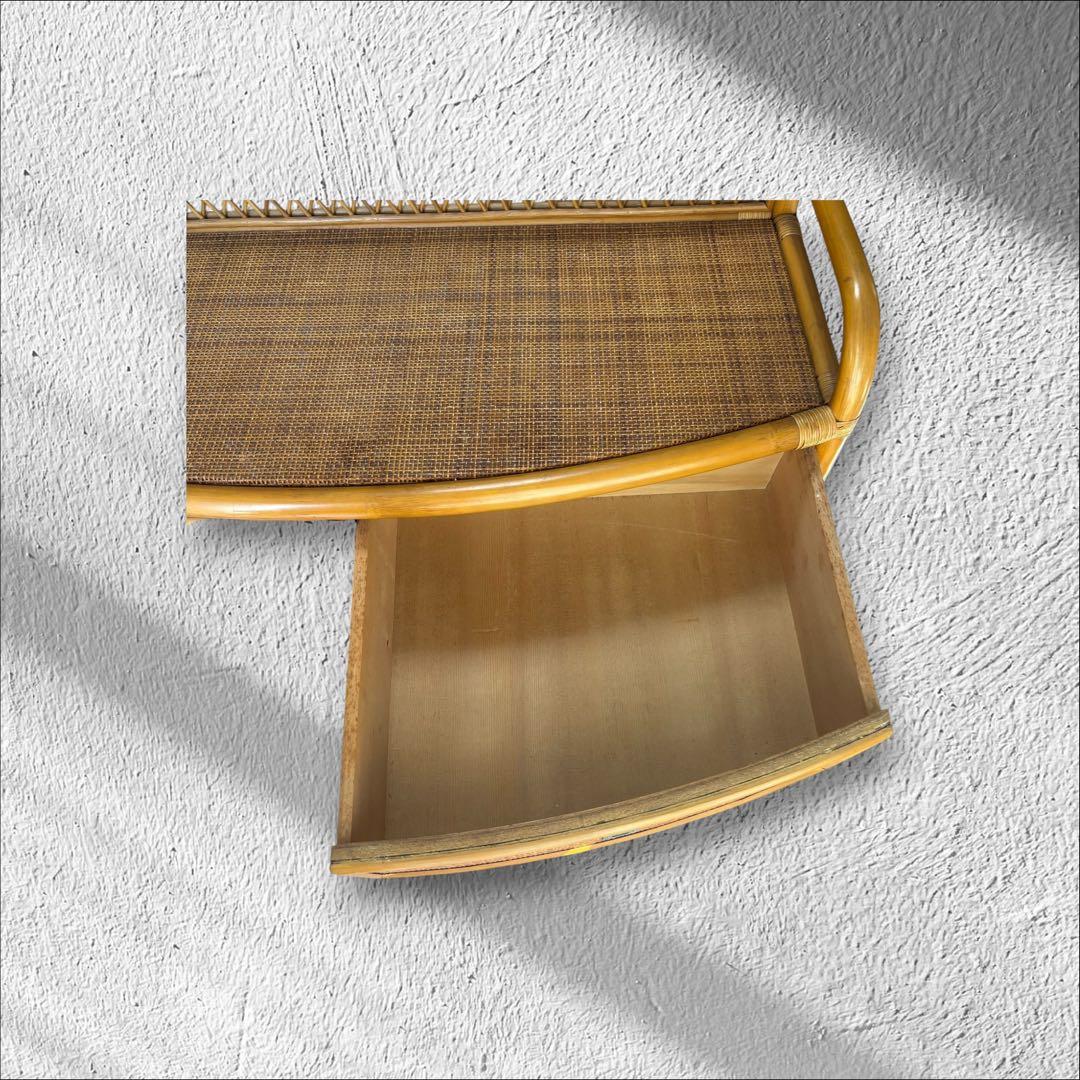 【美品】ラタン チェスト 6段 籐家具 収納棚 たんす 衣類収納アジアンコイズミ