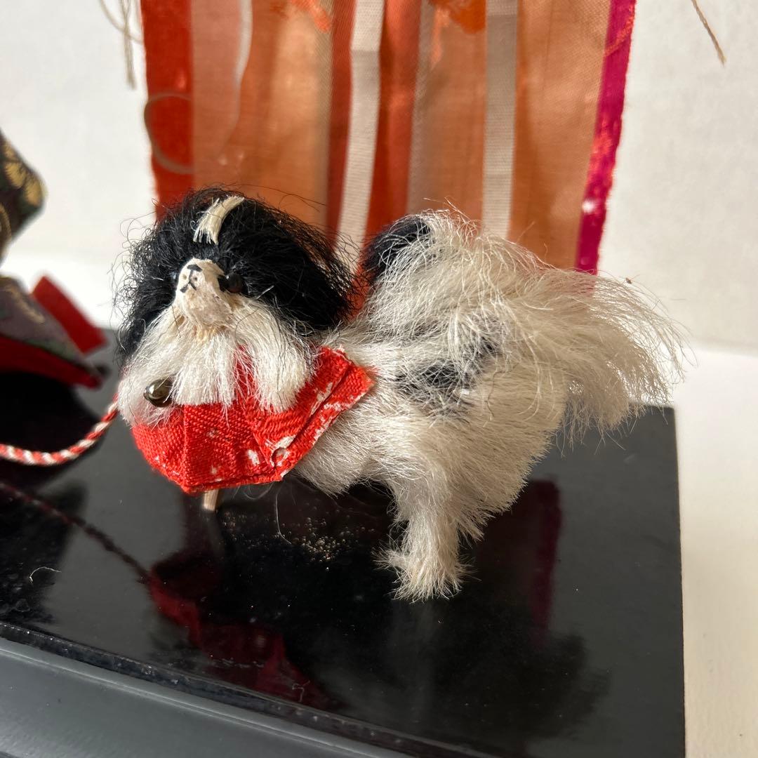 雛人形　狆引き官女　犬引き官女　狆を連れた官女　明治　大正　市松人形