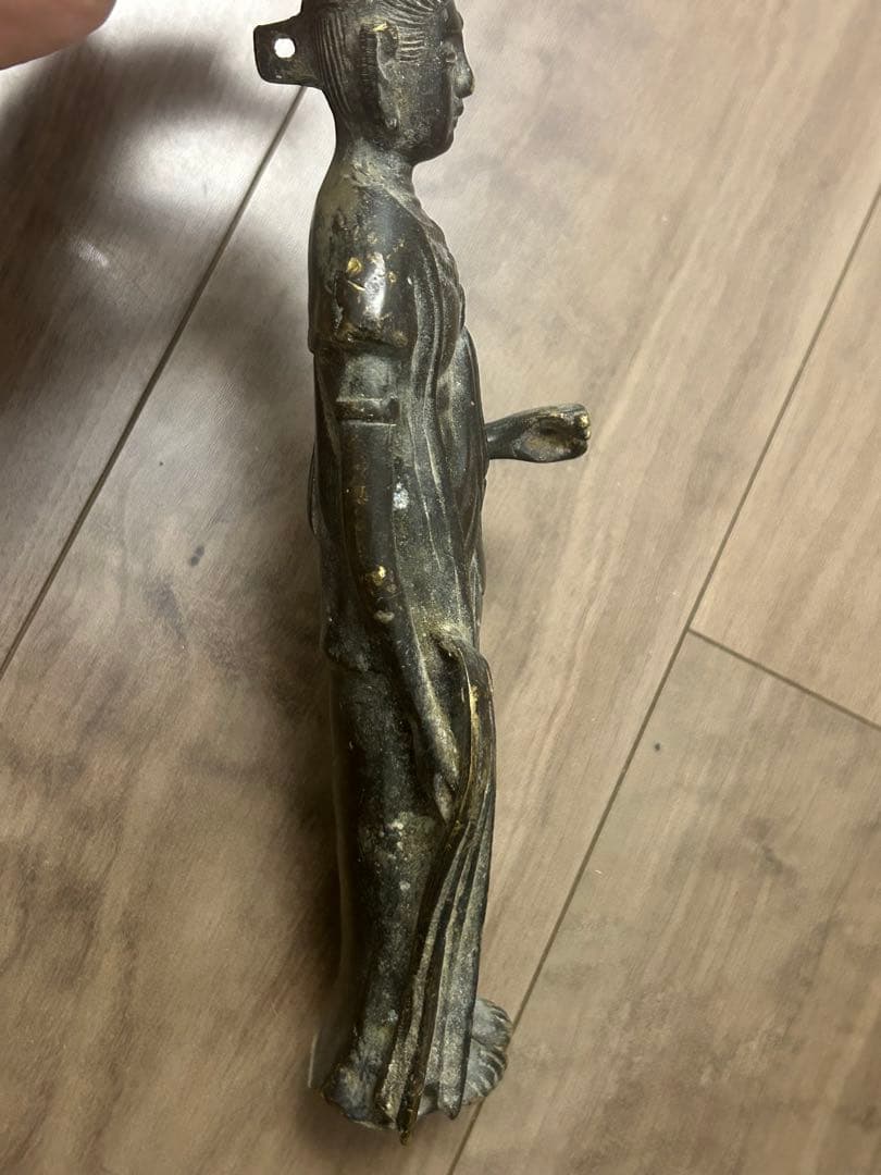 銅観音菩薩立像 仏像 観音像 古銅 骨董品 古美術品