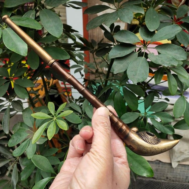銅製 タバコの棒 龍鳳タバコの棒 装飾品 工芸品 美術品 置物