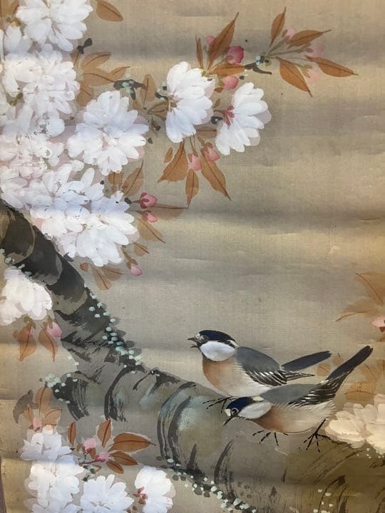 日本画家　杉山苔径 大正時期花鳥画美術品　古美術　骨董　江戸　　日本骨董　美術品