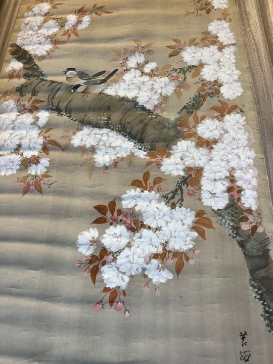 日本画家　杉山苔径 大正時期花鳥画美術品　古美術　骨董　江戸　　日本骨董　美術品