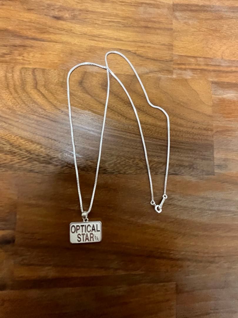 【新品・希少】Opticalstar シルバー ネックレス プレートペンダント