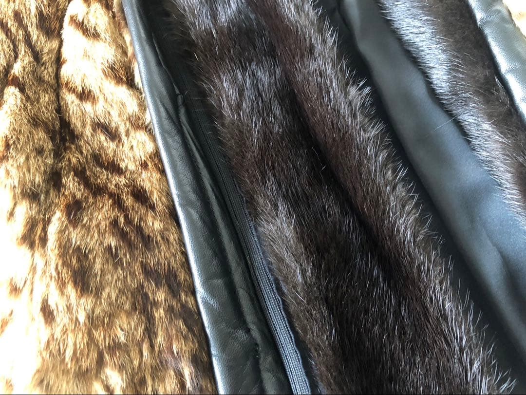 90s ヴィンテージ　レオパード　ファー　レザージャケットY2K archive