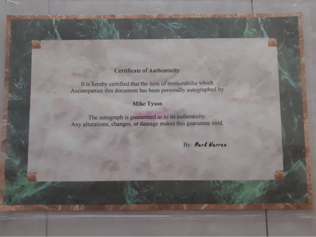 マイク・タイソン　EVERLAST ボクシングショーツ サイン入り