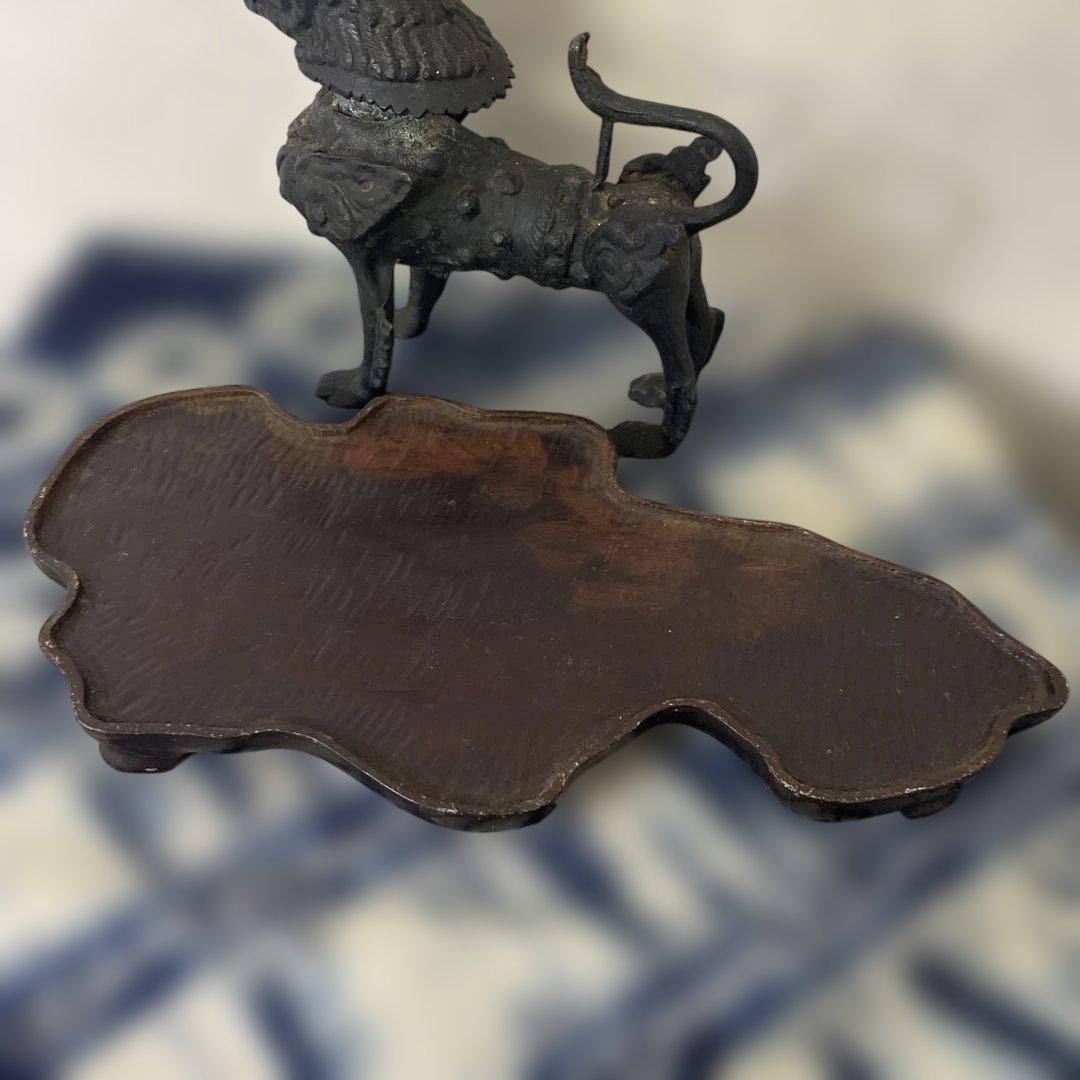 銅器　獅子　置物