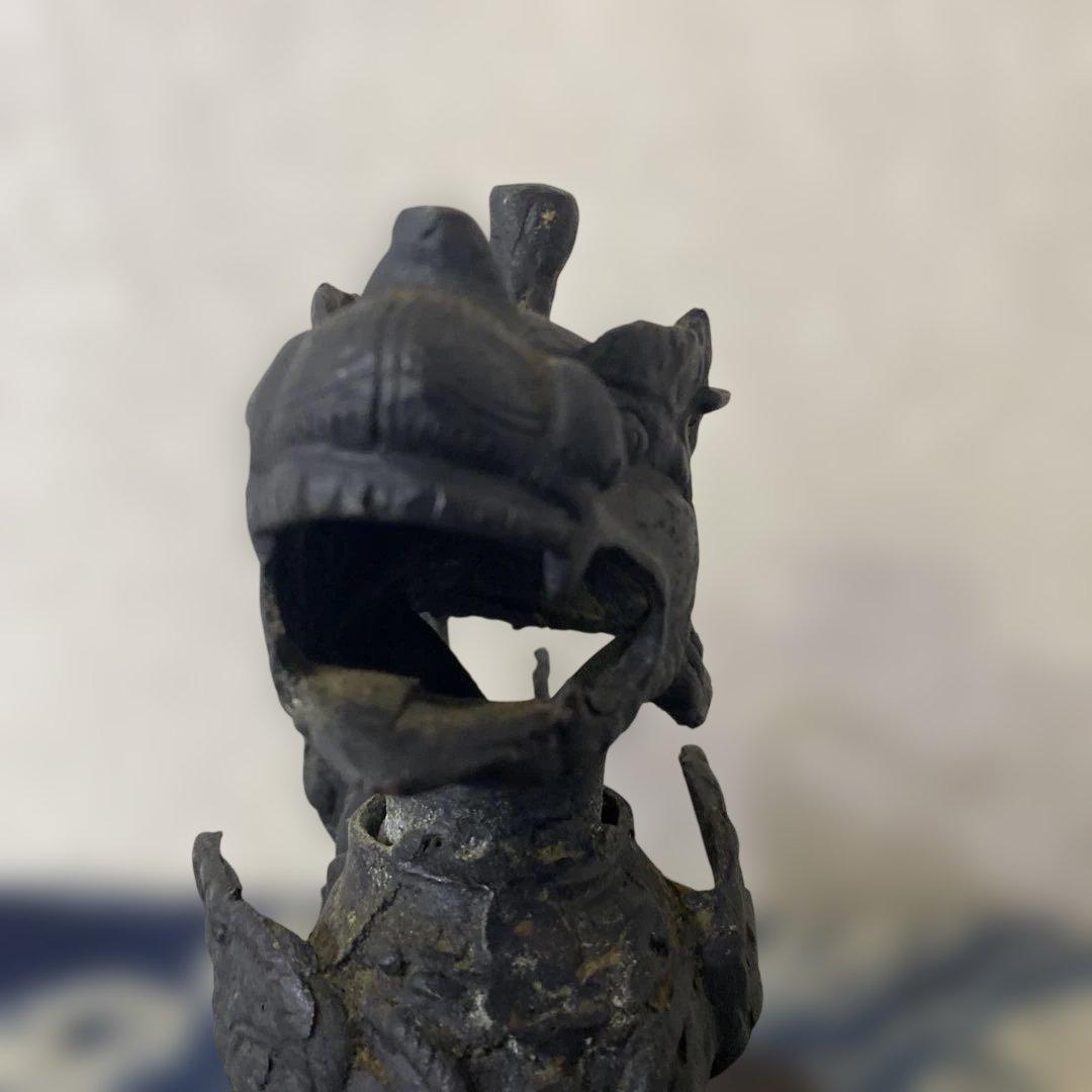 銅器　獅子　置物