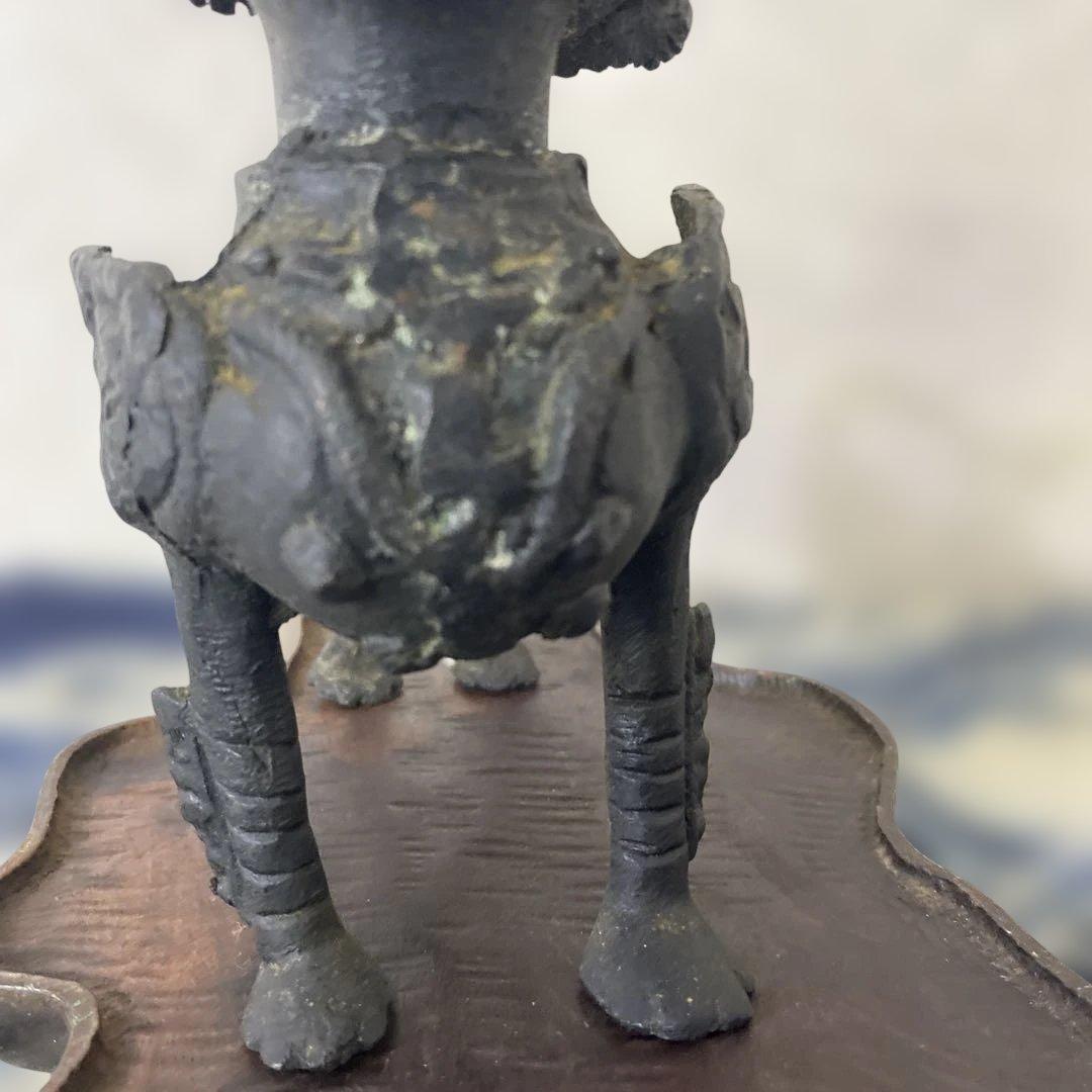 銅器　獅子　置物