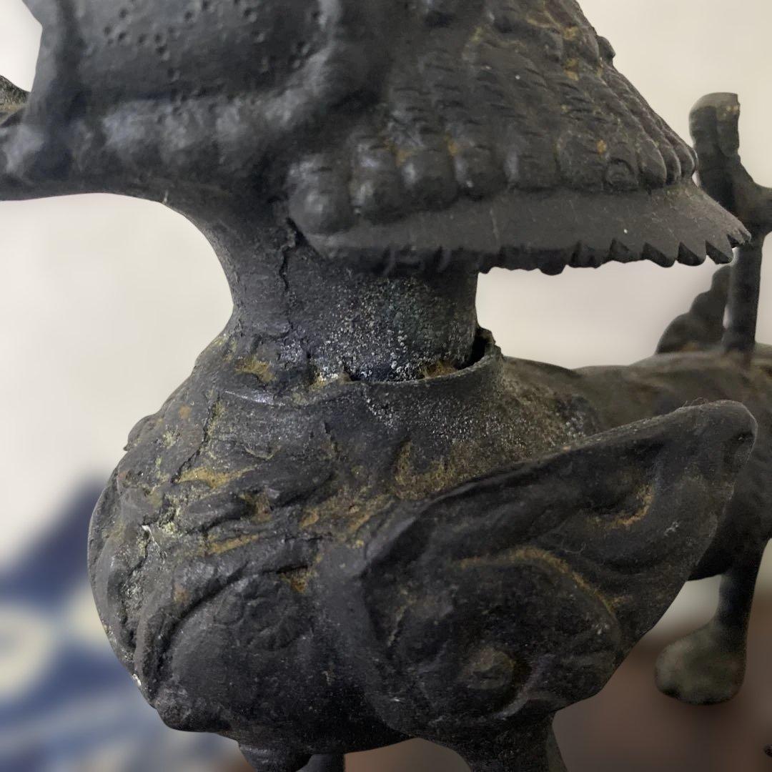 銅器　獅子　置物