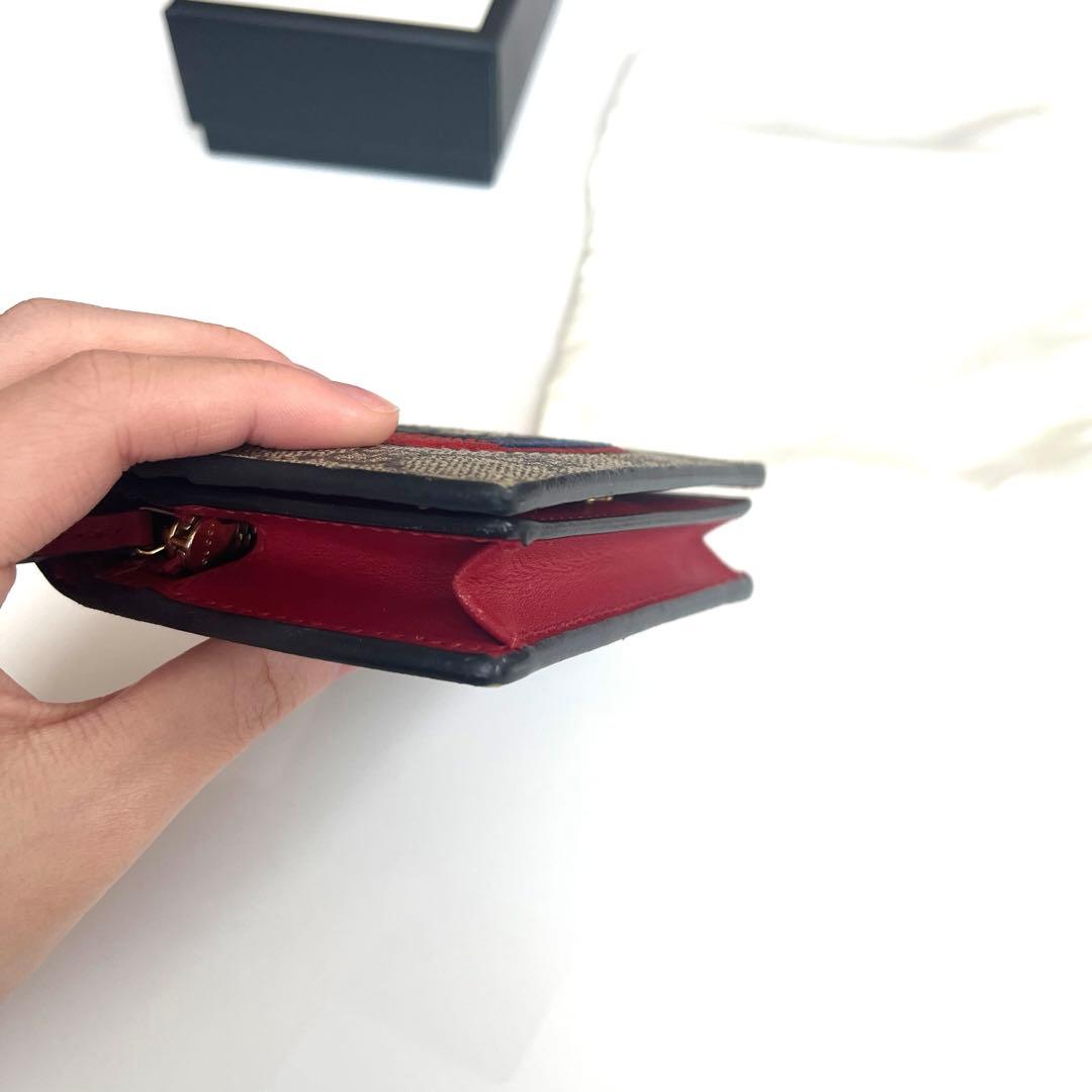 GUCCI GGスプリームミスティックキャット 折りたたみ財布二つ折り猫箱袋付き