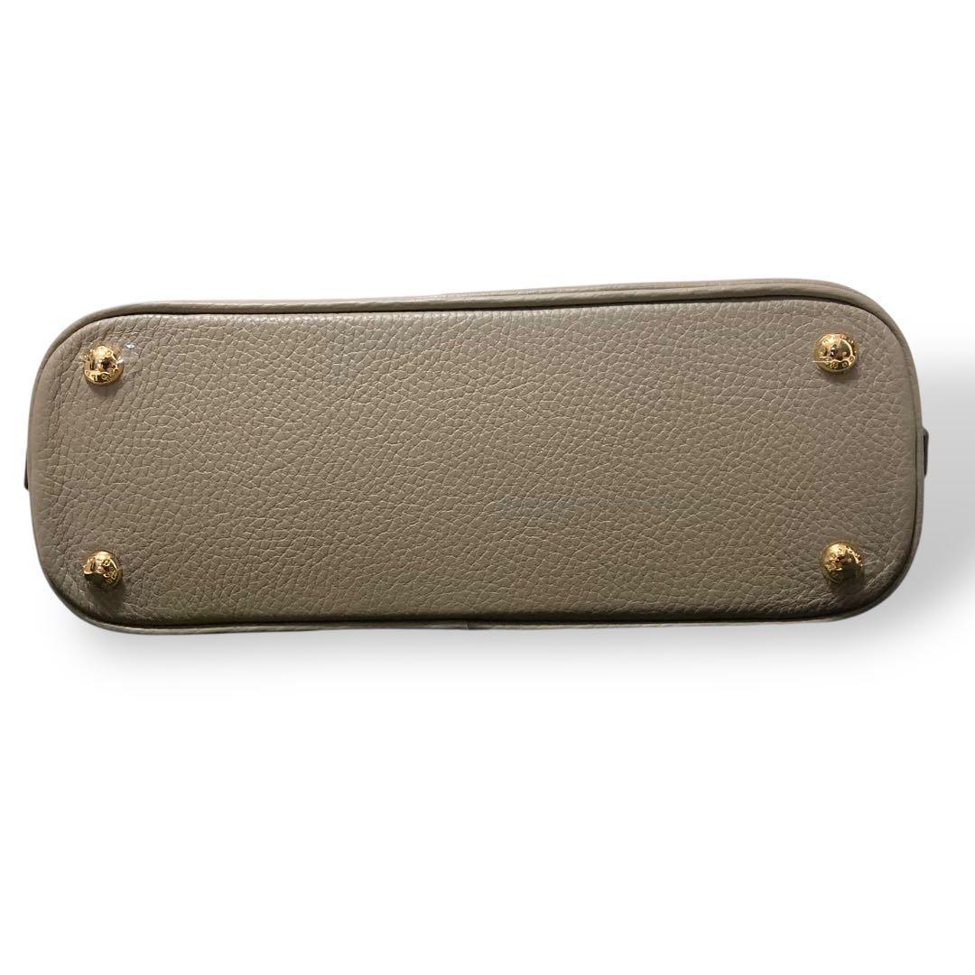 【未使用級】ココセリュクスゴールド　トートバッグ　ハンド　オールレザー　グレー