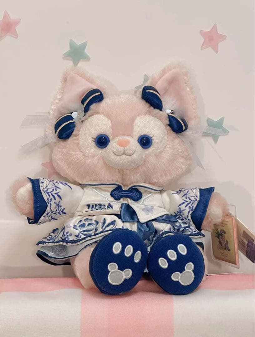 【お顔厳選】上海ディズニー　青花シリーズリーナベルぬいぐるみ SSサイズ