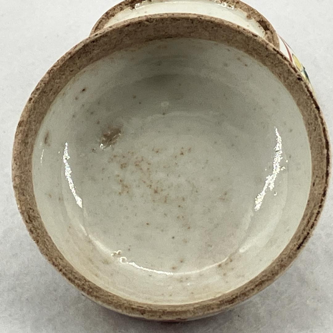 時代物　清朝　粉彩人物図　香合　香道具　茶道具　中国美術　骨董