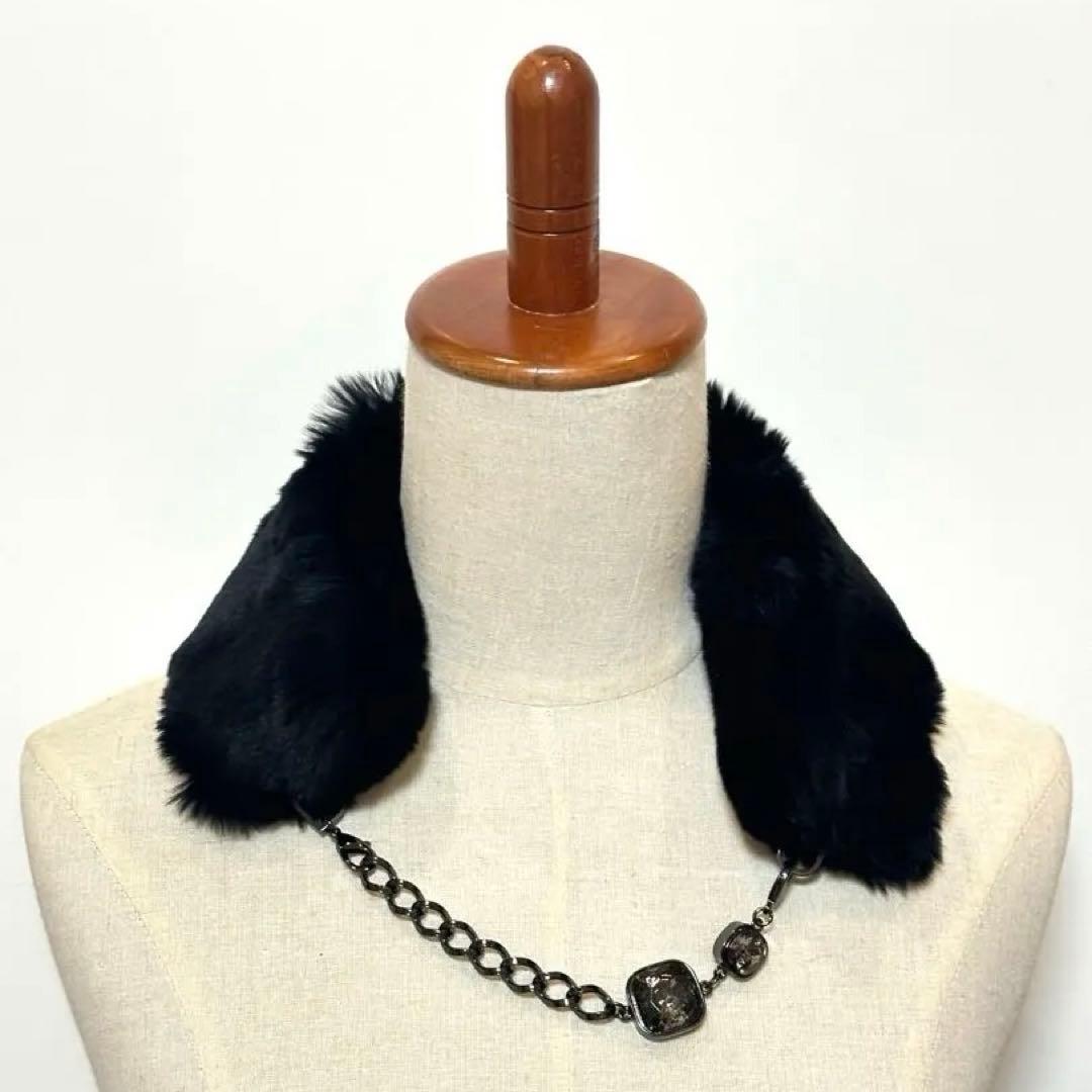 maxmara マックスマーラ　ファー　ビジュー