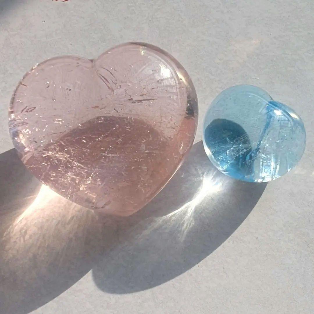 【美品】イーダーオーバーシュタイン磨きのモルガナイトとブルートパーズ