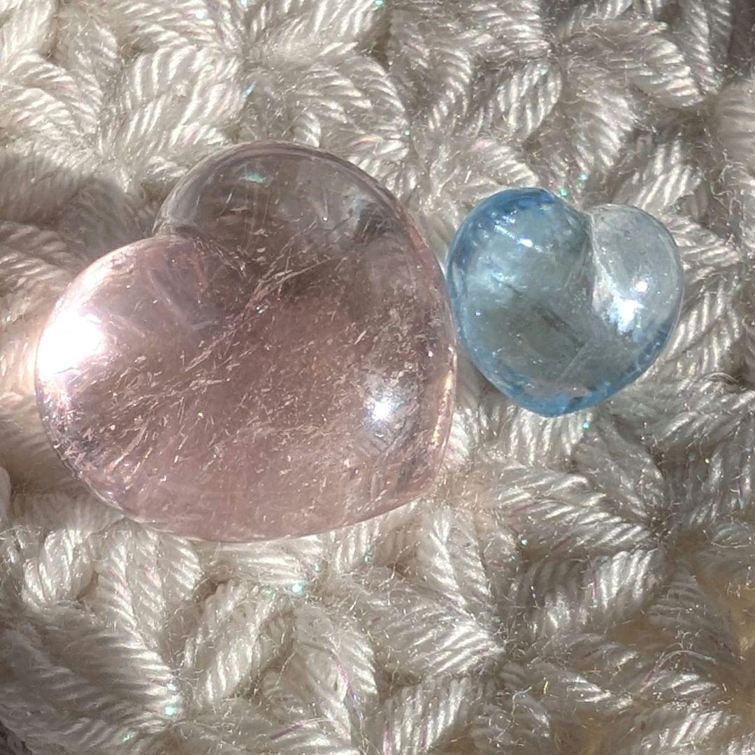 【美品】イーダーオーバーシュタイン磨きのモルガナイトとブルートパーズ