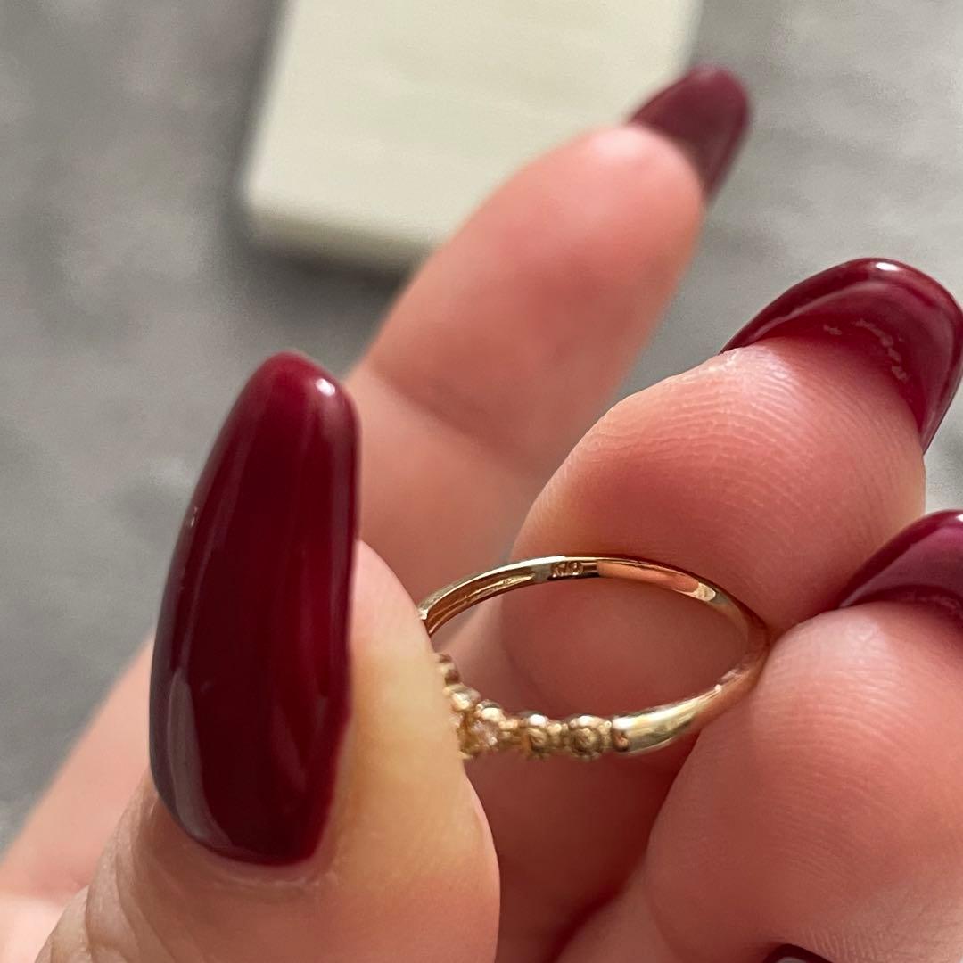 【TSUTSUMI】ピンキーリング K10イエローゴールドダイヤモンド