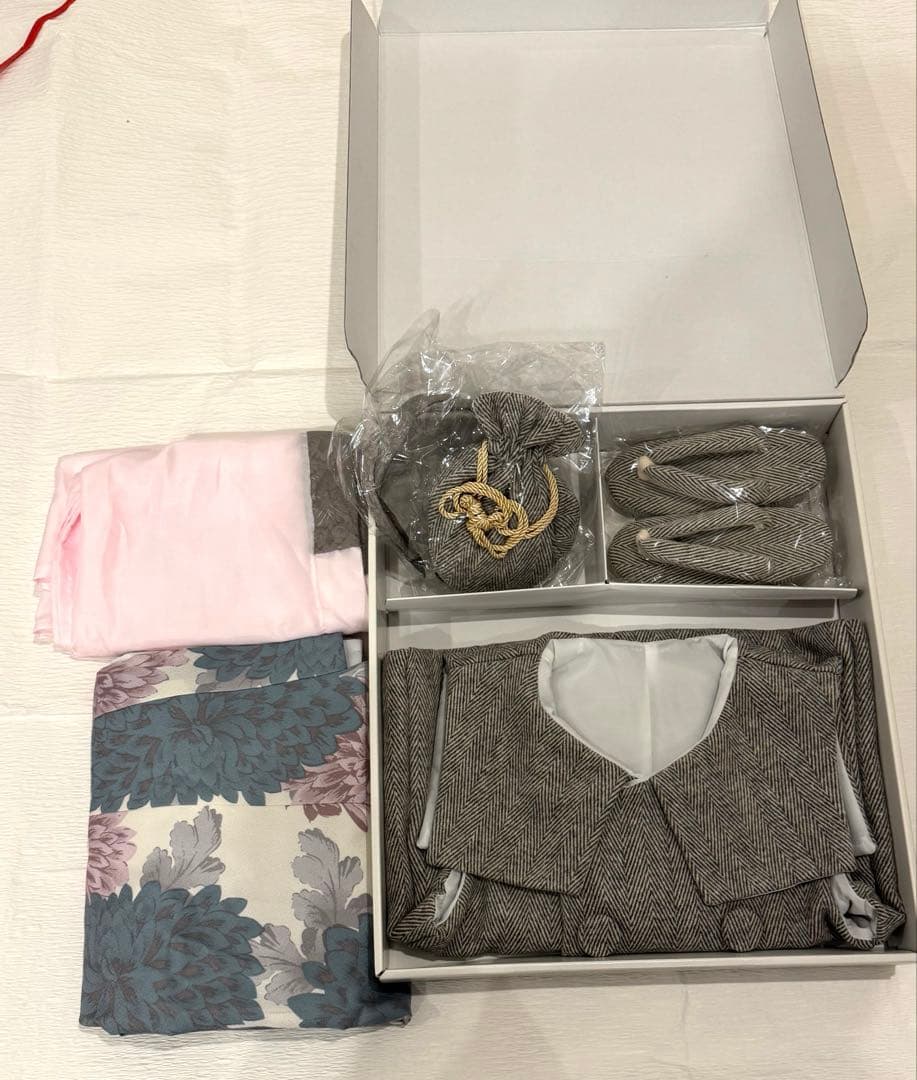 【土日限定値下げ！】ひよこ商店✴︎大人気柄　美品　七五三　3歳　お被布セット✴︎