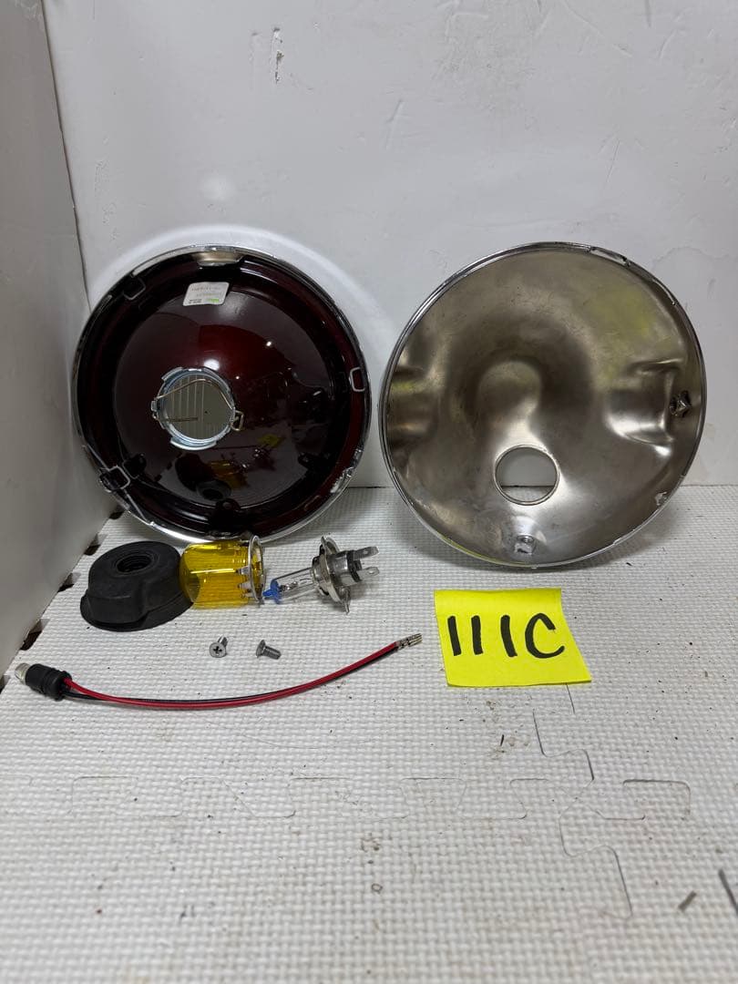 美品　希少当時物180πシビエ凹レンズ付ヘッドライト/マーシャルCIBIE